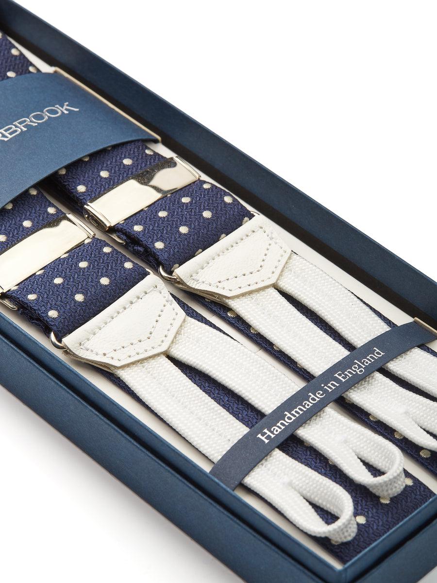 Favourbrook Navy Pickwick Silk Braces