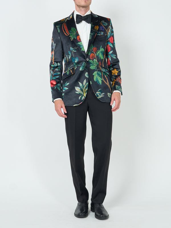 favourbrook Navy Regency Velvet Newport Jacket