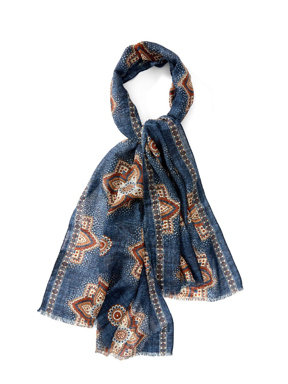 Favourbrook Navy Sherbourne Wool Scarf