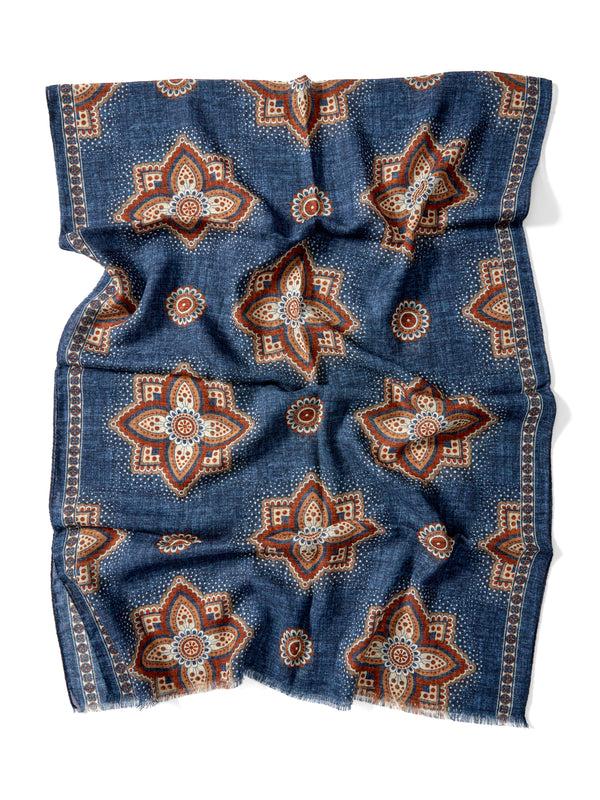 favourbrook Navy Sherbourne Wool Scarf