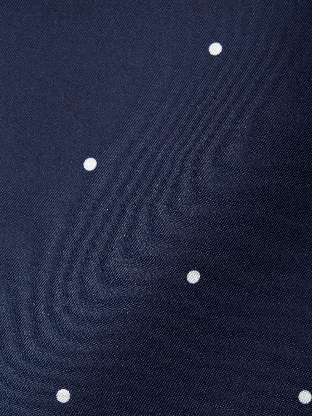 Favourbrook Navy Spot Silk Scarf