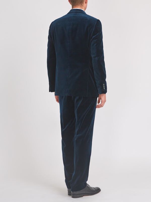 Favourbrook Navy Velvet Cotton Newport Jacket