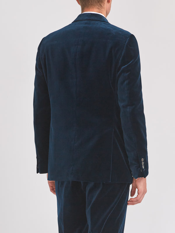 Favourbrook Navy Velvet Cotton Newport Jacket