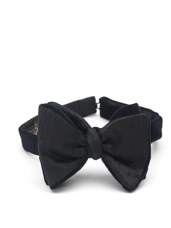 favourbrook Navy Velvet Large Party Bow Tie