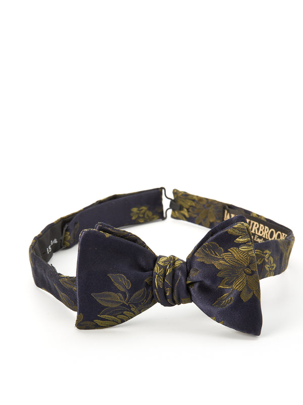 favourbrook Olive Bourgainville Silk Bow Tie