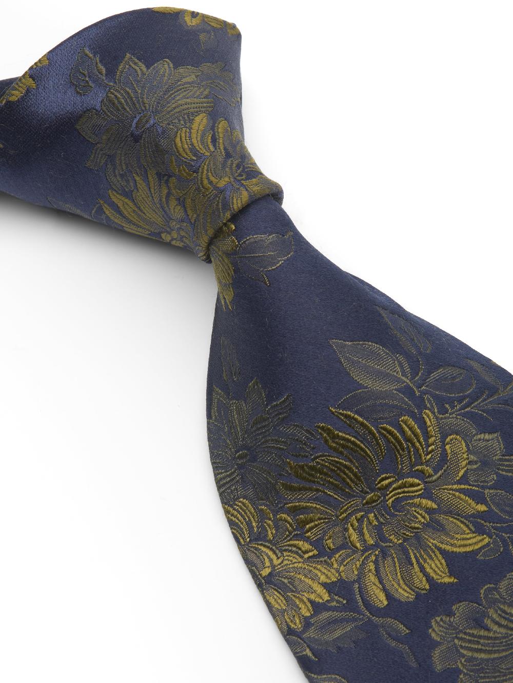 Favourbrook Olive Bourgainville Silk Tie