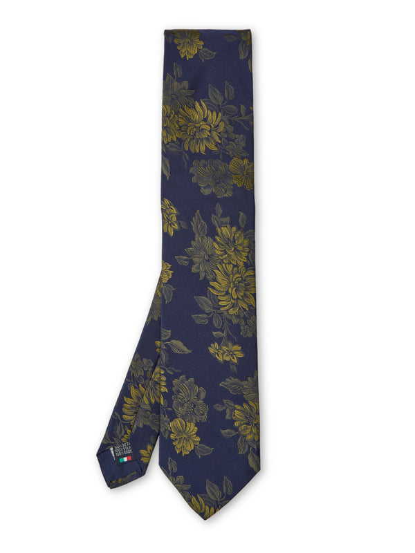 favourbrook Olive Bourgainville Silk Tie