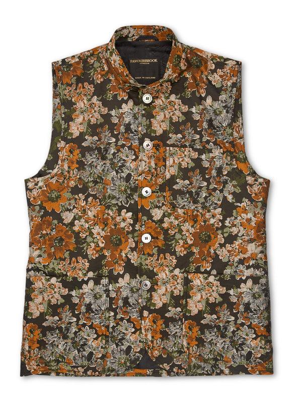 favourbrook Olive Chatsworth Silk Gilet