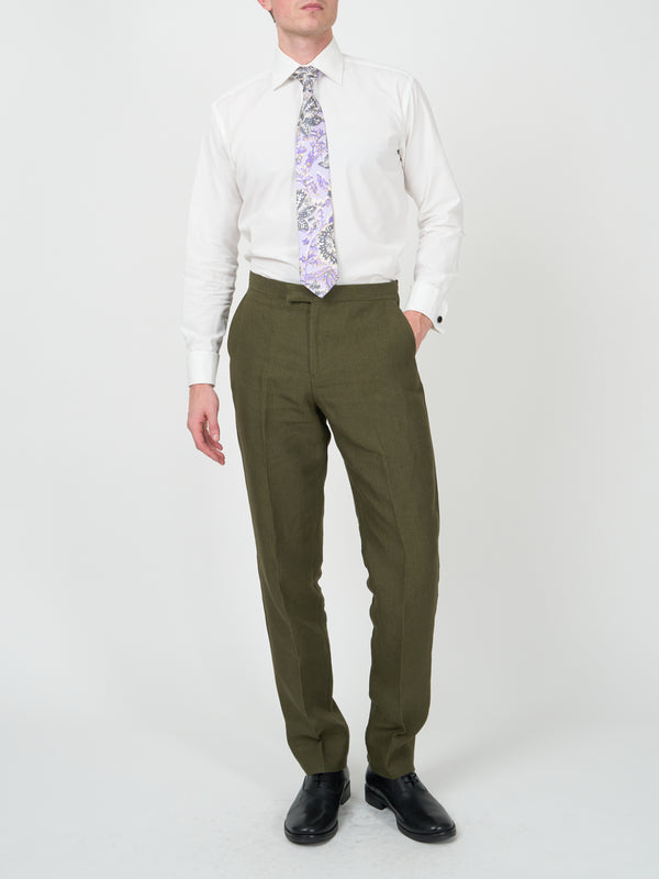 Favourbrook Olive Hembridge Linen Dress Trouser