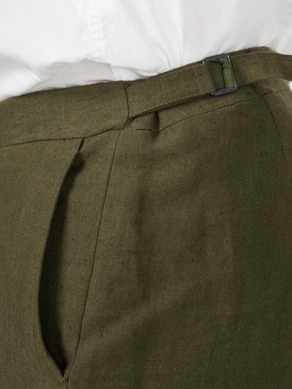Favourbrook Olive Hembridge Linen Dress Trouser