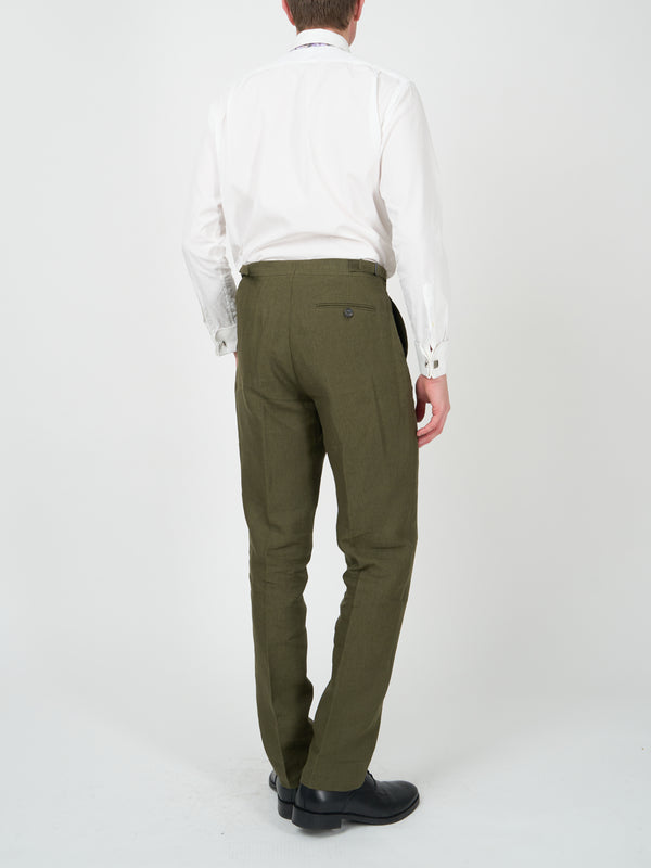 Favourbrook Olive Hembridge Linen Dress Trouser