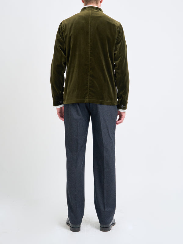 Favourbrook Olive Velvet Cotton Artist Jacket