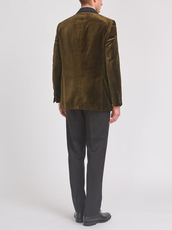 Favourbrook Olive Velvet Cotton Chaucer Jacket
