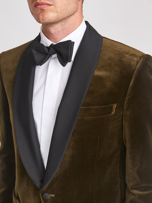 Favourbrook Olive Velvet Cotton Chaucer Jacket