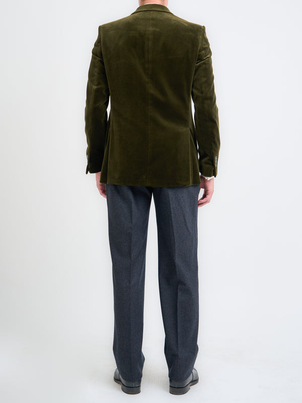 Favourbrook Olive Velvet Cotton Newport Jacket