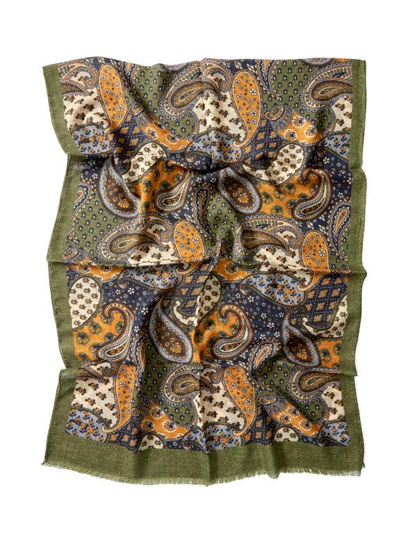favourbrook Olive Woodstock Wool Scarf