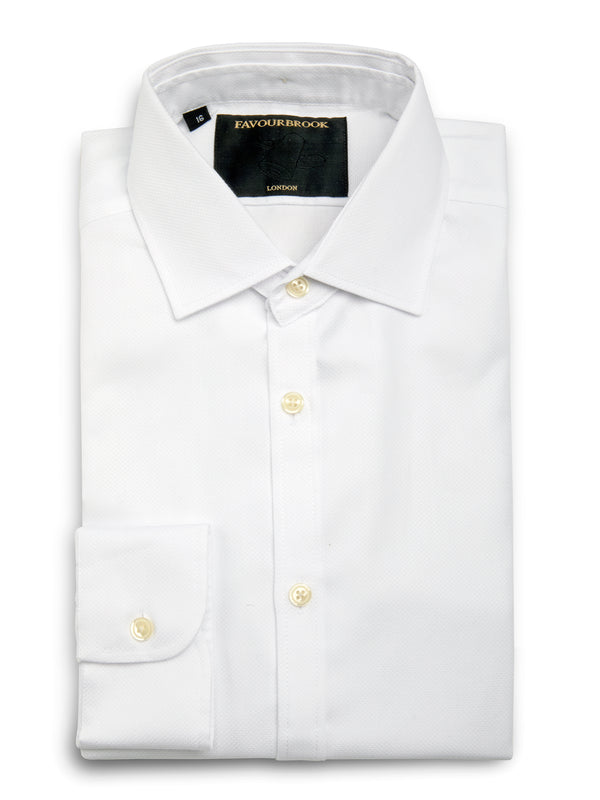 favourbrook Oxford White Cotton Burlington Shirt
