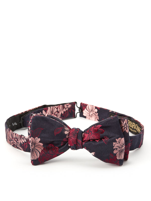 favourbrook Pink Bourgainville Silk Bow Tie