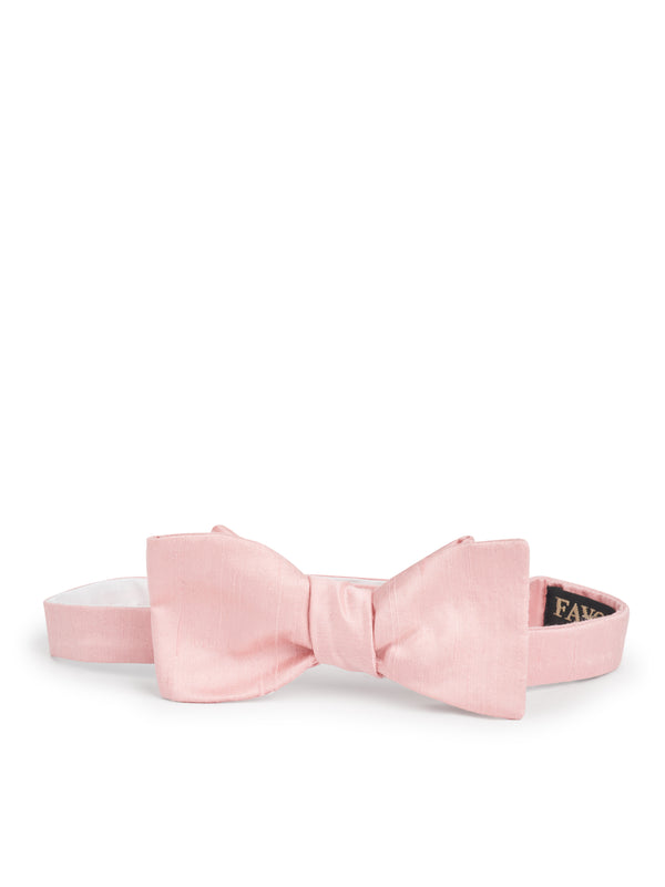 favourbrook Pink Douppion Silk Bow Tie