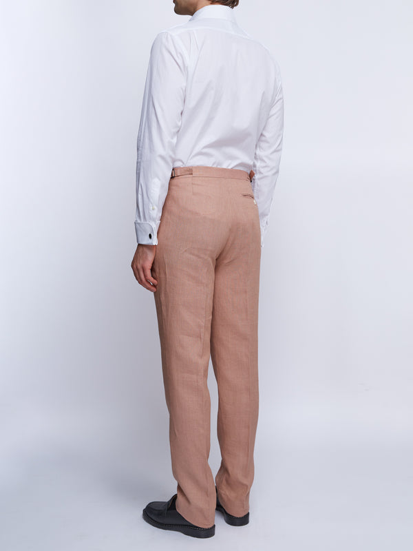 Favourbrook Pink Sidmouth Linen Dress Trouser