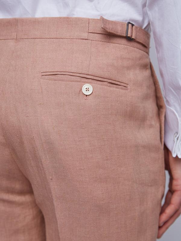 Favourbrook Pink Sidmouth Linen Dress Trouser