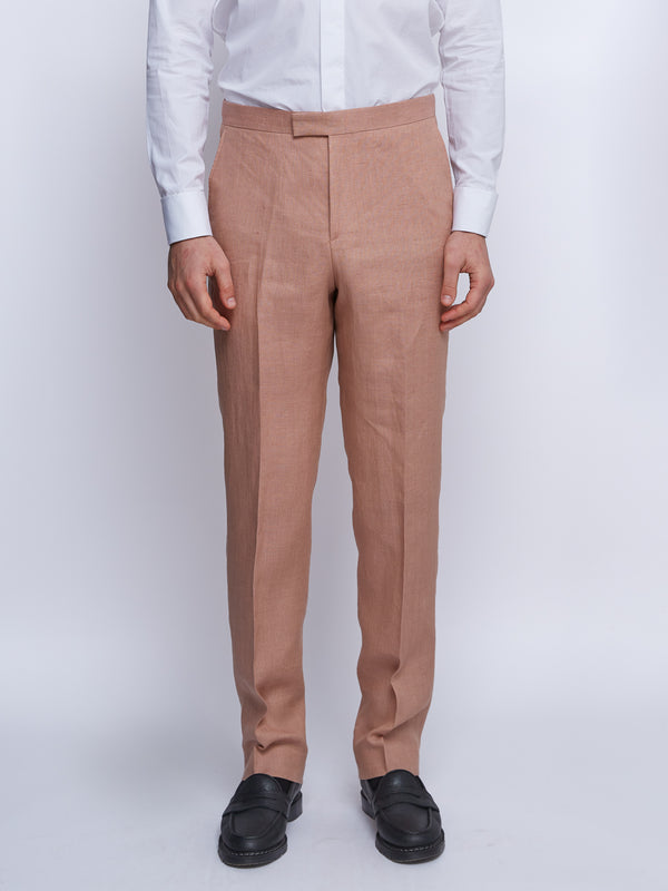 favourbrook Pink Sidmouth Linen Dress Trouser