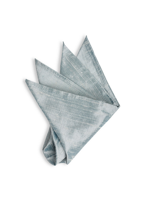 favourbrook Pistachio Douppion Silk Pocket Square