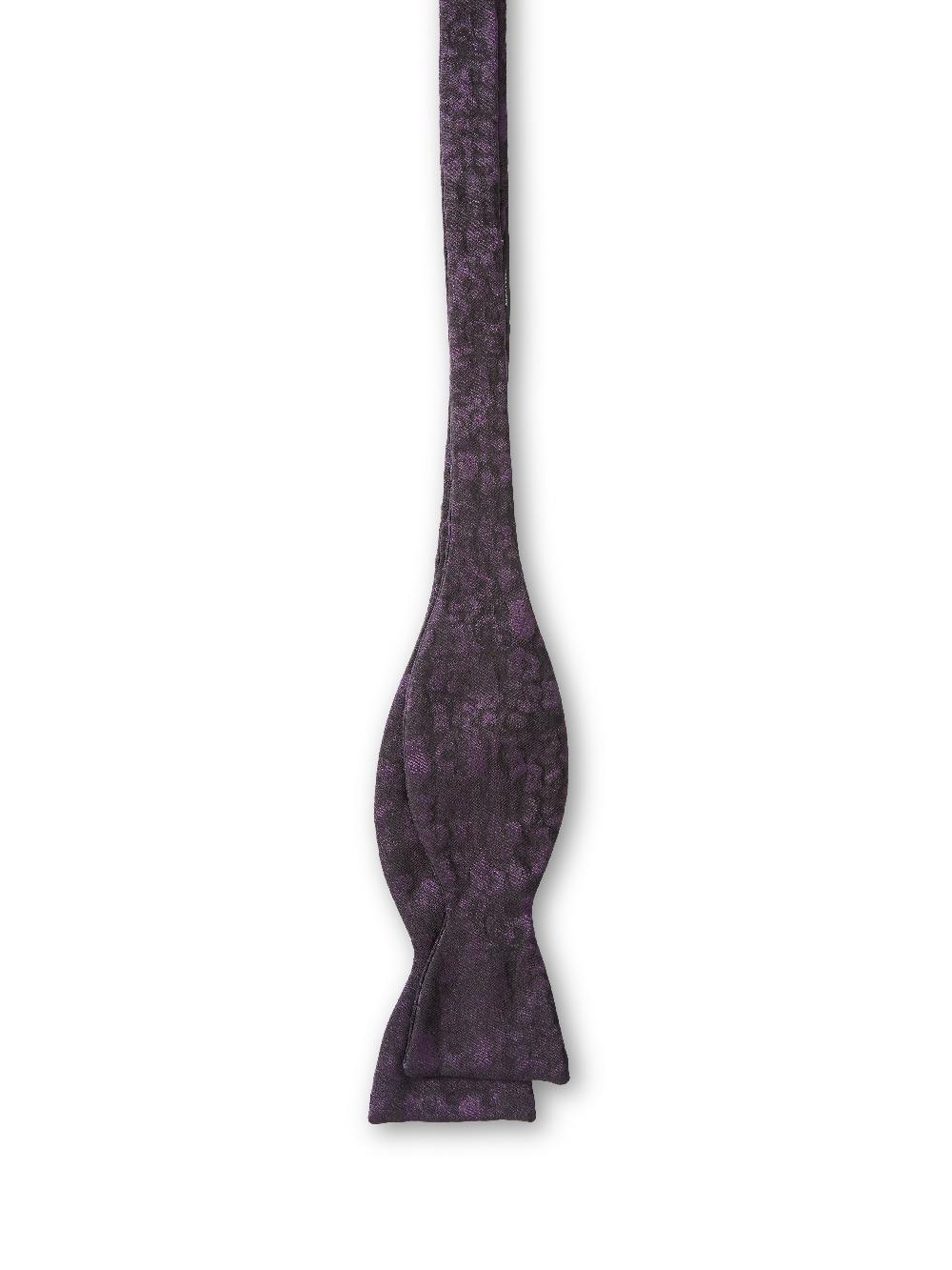 Favourbrook Purple Skulls Silk Bow Tie