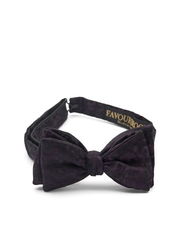 favourbrook Purple Skulls Silk Bow Tie