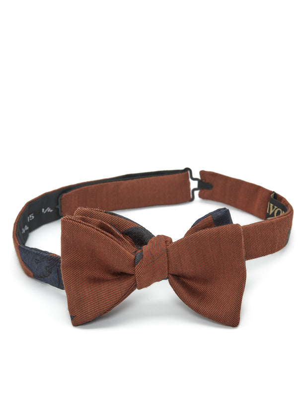 favourbrook Rust Grantham Silk Bow Tie