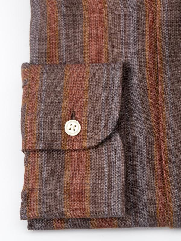 Favourbrook Rust Multi Perran Linen Ivy Shirt