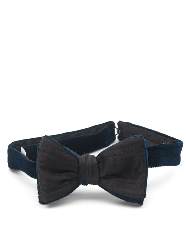 favourbrook Sapphire Blue Velvet Bow Tie