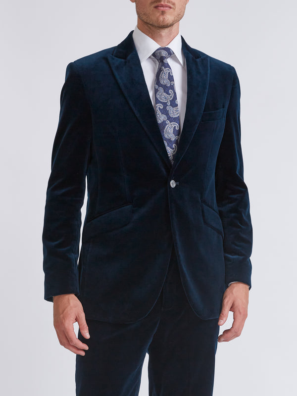 Favourbrook Sapphire Blue Velvet Newport Jacket