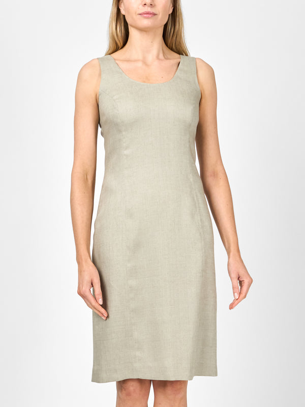Favourbrook Shift Dress Stone Plain Linen