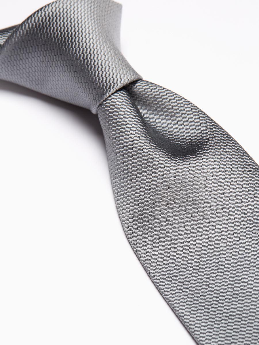Favourbrook Silver Woven Silk Tie