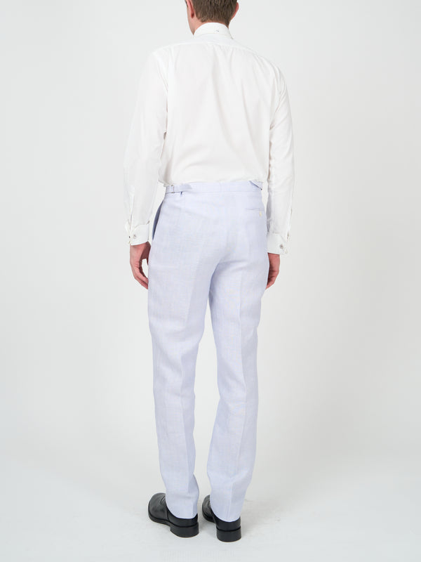 Favourbrook Sky Blue Randwick Linen Dress Trouser