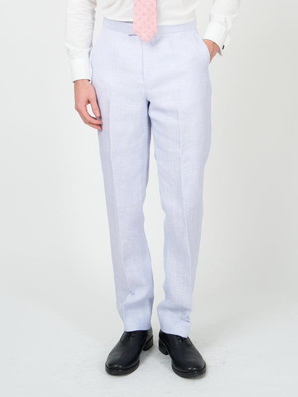 favourbrook Sky Blue Randwick Linen Dress Trouser