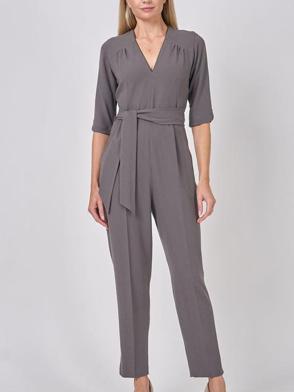 Favourbrook Tailored Jumpsuit Mink Plain Crepe