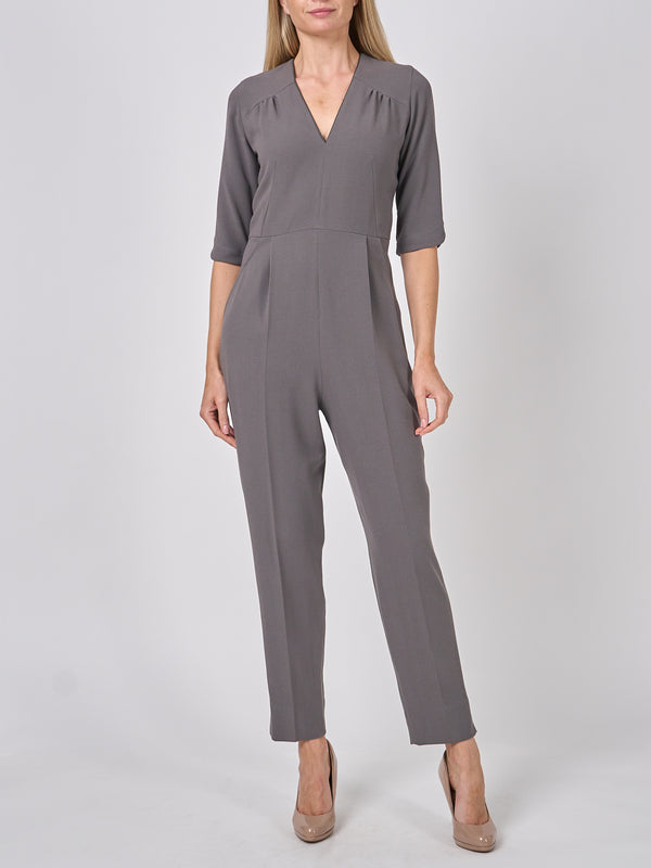 favourbrook Tailored Jumpsuit Mink Plain Crepe