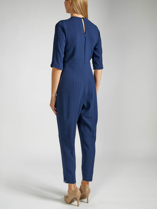 Favourbrook Tailored Jumpsuit Navy Heavy Crepe