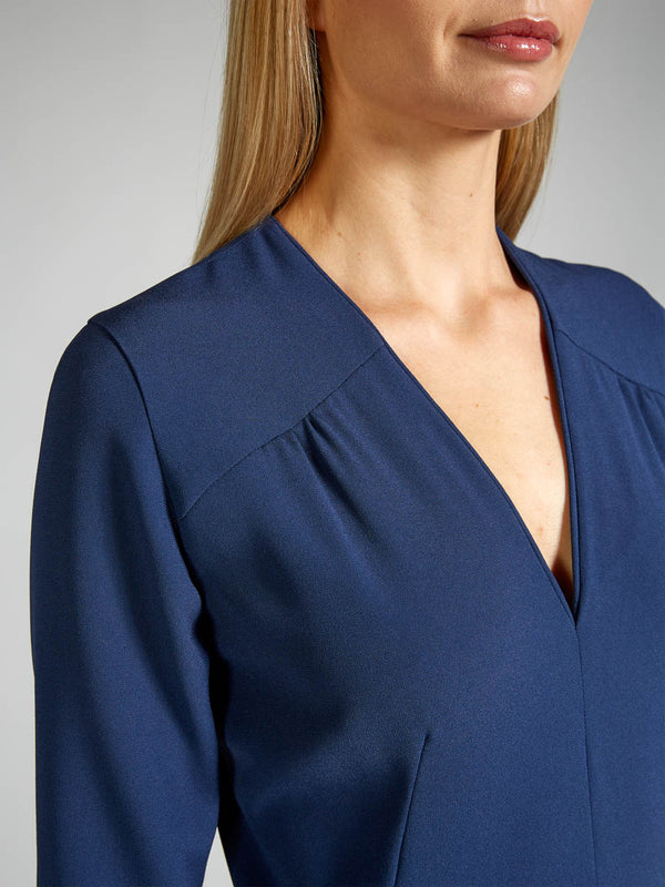 Favourbrook Tailored Jumpsuit Navy Heavy Crepe