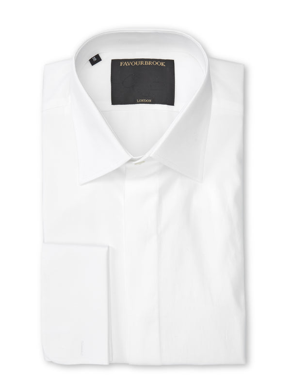 favourbrook White Poplin Cotton Gatsby Shirt