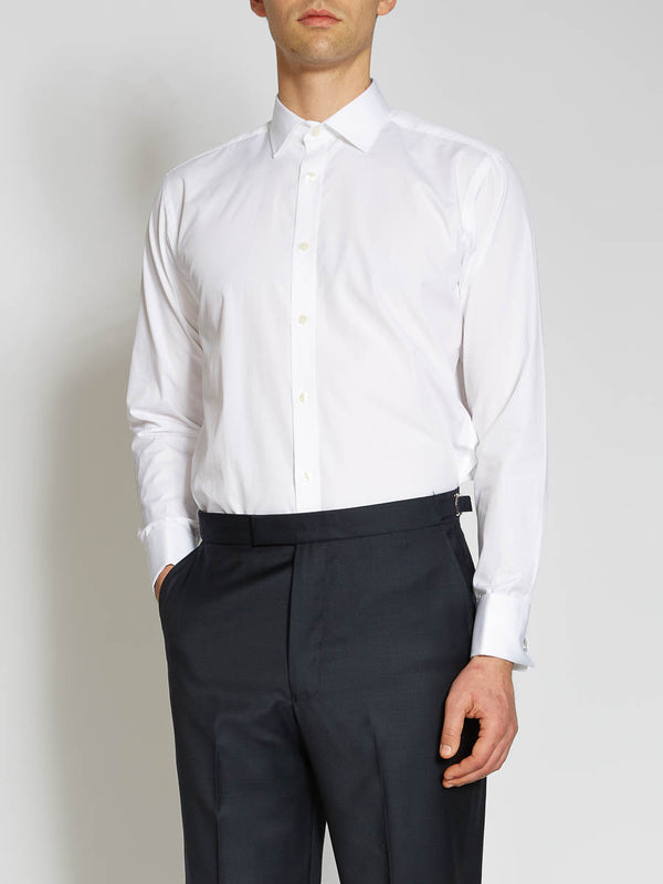 Favourbrook White Poplin Cotton Wedding Shirt