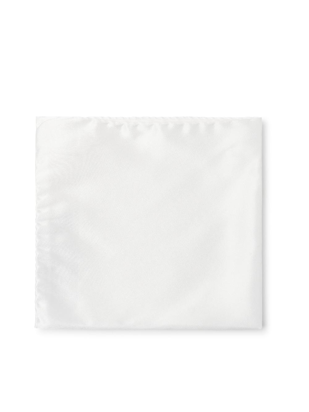 Favourbrook White Satin Silk Pocket Square