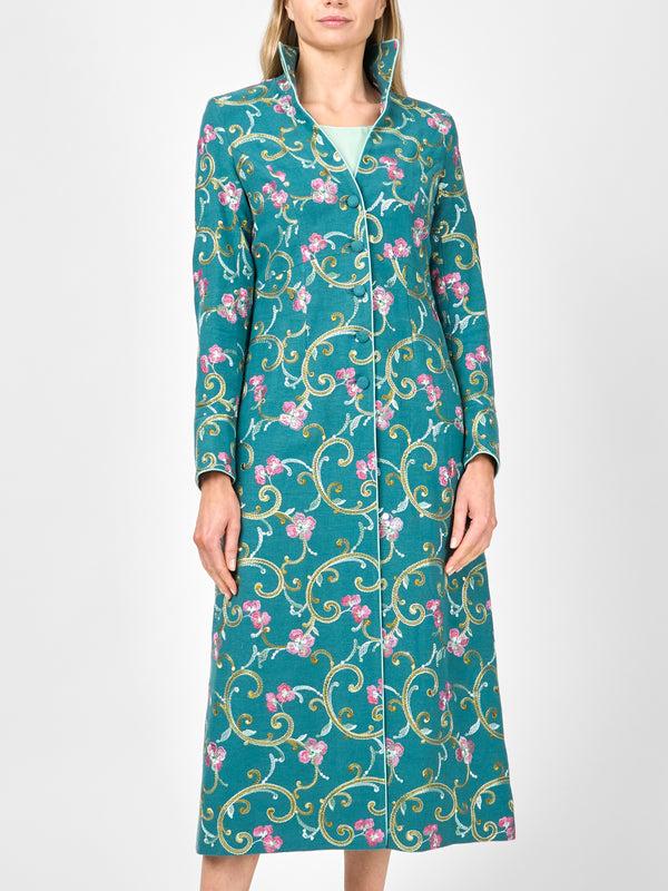 Favourbrook Whitehall Coat Teal Windsor Linen