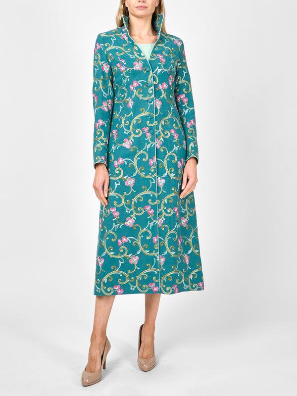 favourbrook Whitehall Coat Teal Windsor Linen