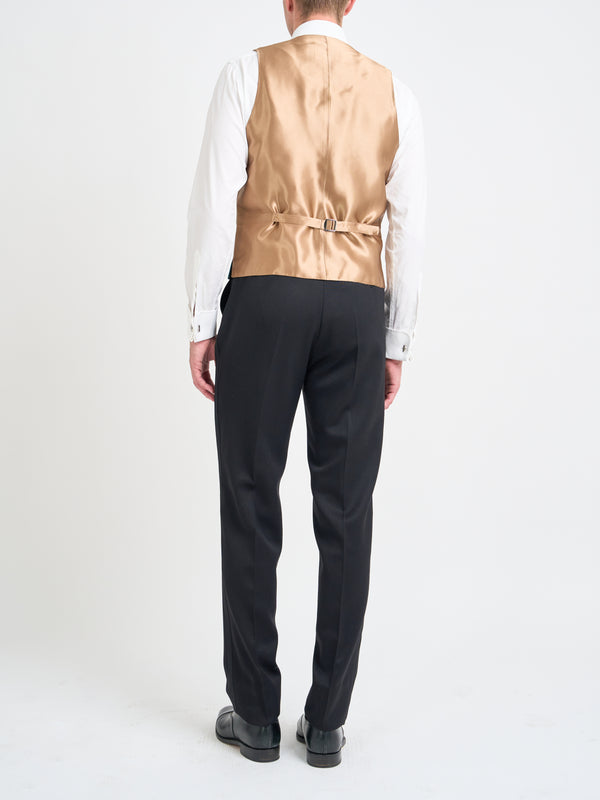 Favourbrook Forest Green Gabardine Wool Double Breasted Waistcoat