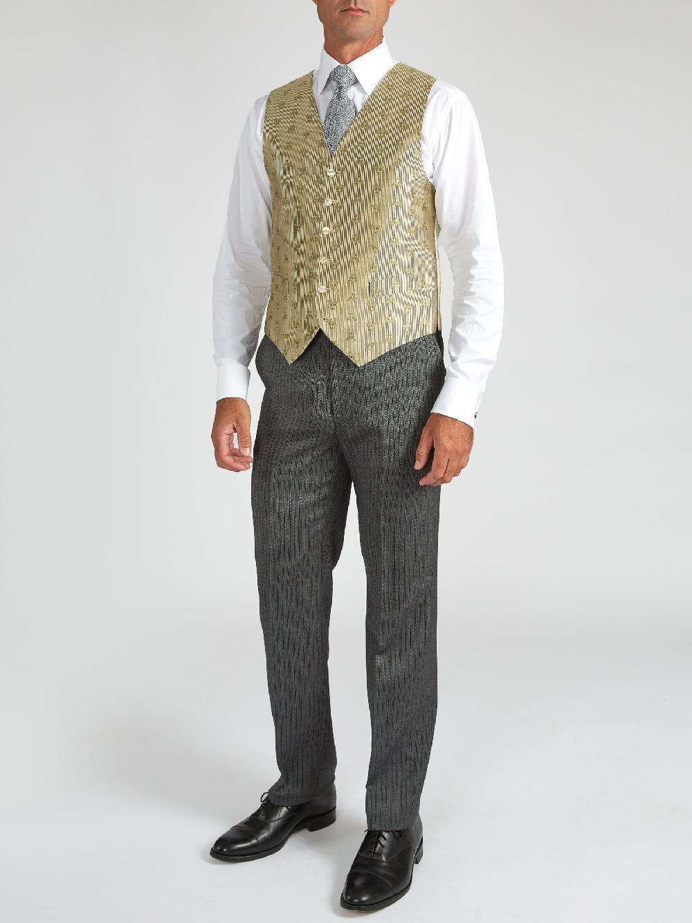 Favourbrook Gold Bees Silk Single Breasted Waistcoat