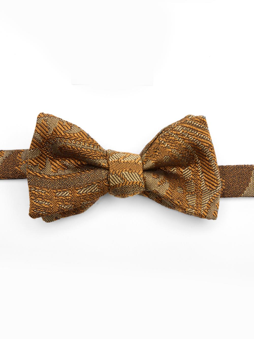 Favourbrook Gold Heathcote Paisley Cotton/Silk Bow Tie