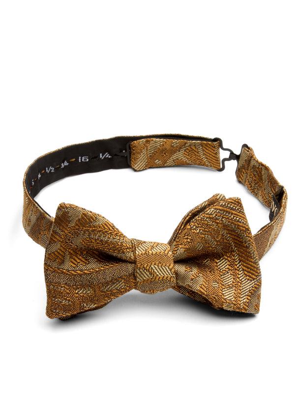 favourbrook Gold Heathcote Paisley Cotton/Silk Bow Tie